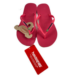 Havaianas Slim Flip Flop Sandal, Flamingo, 6